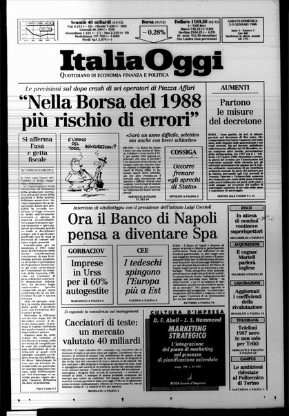 Italia oggi : quotidiano di economia finanza e politica